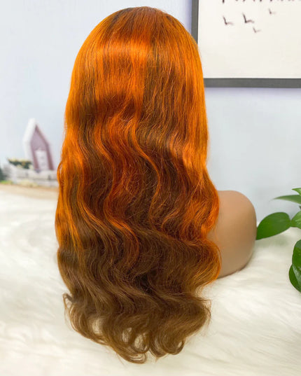 Body wave #4/350 lace Frontal 13x4，180% density Virgin Human Hair Wig 15A