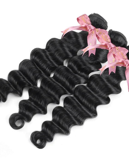 Loose deep Virgin human Hair 1pc natural color