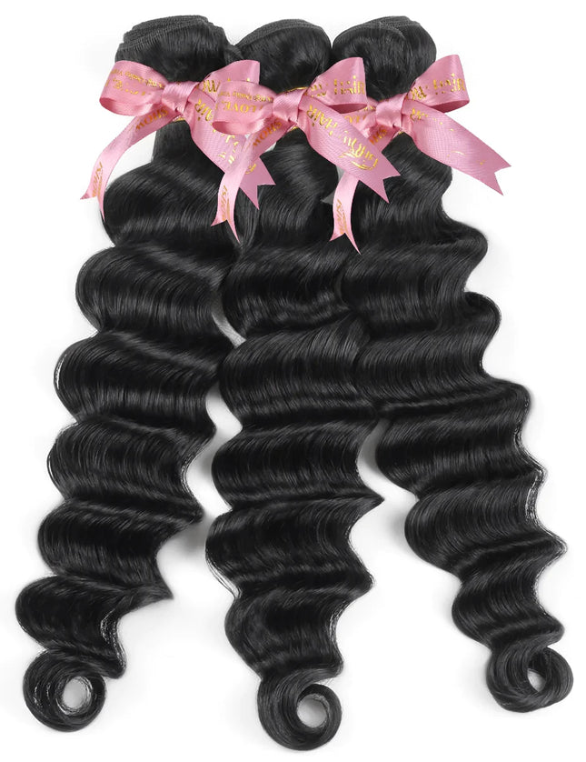Loose deep Virgin human Hair 1pc natural color
