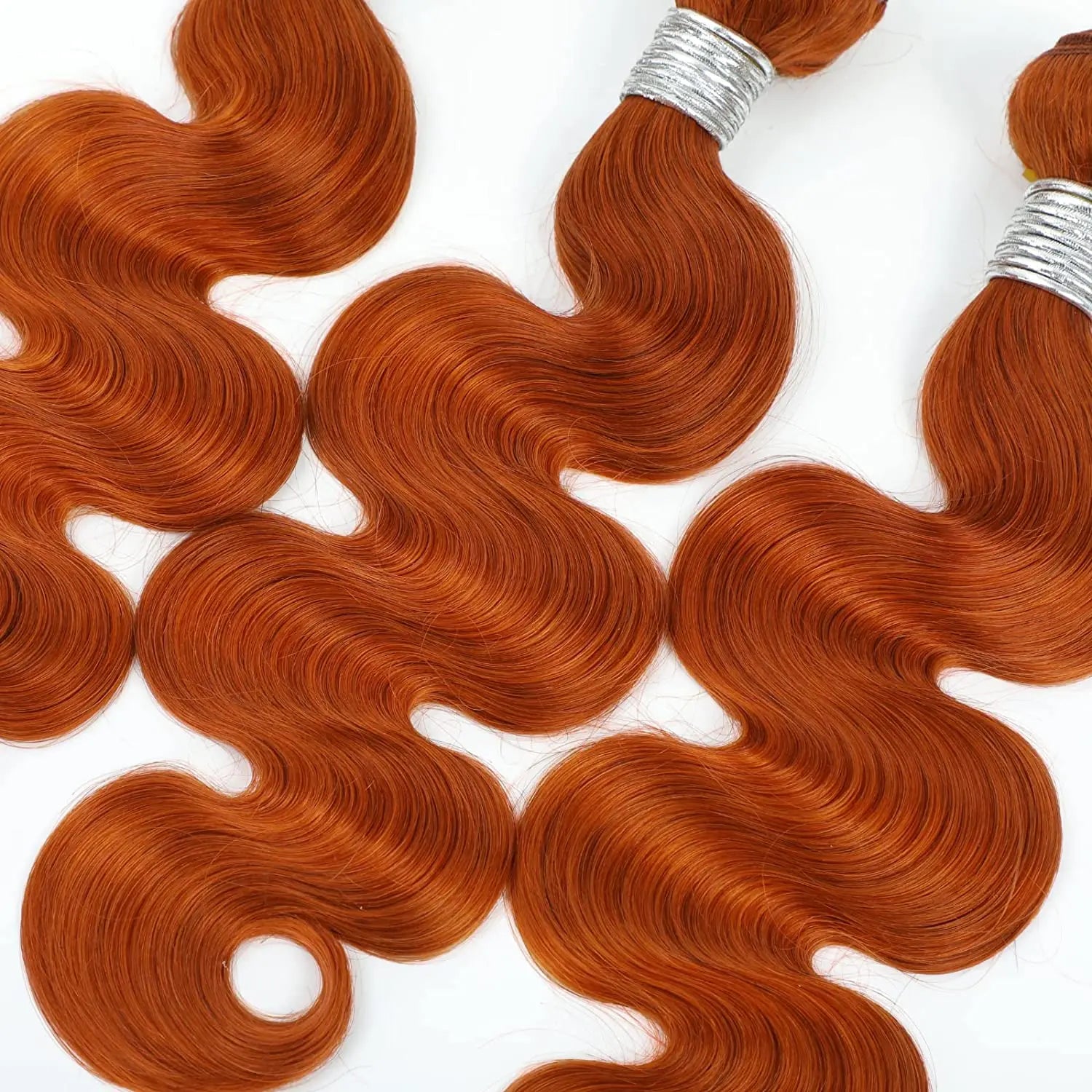 Ginger color body wave Virgin human Hair Bundle  1pc