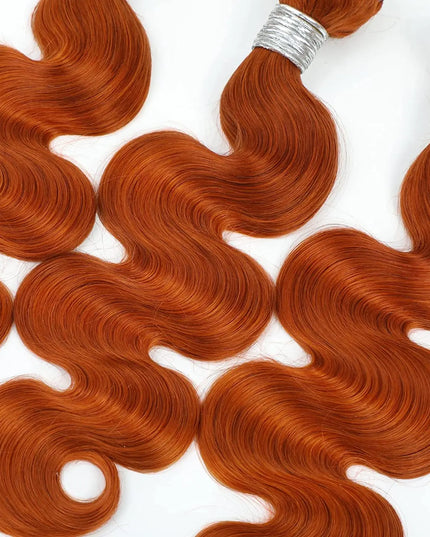 Ginger color body wave Virgin human Hair Bundle  1pc