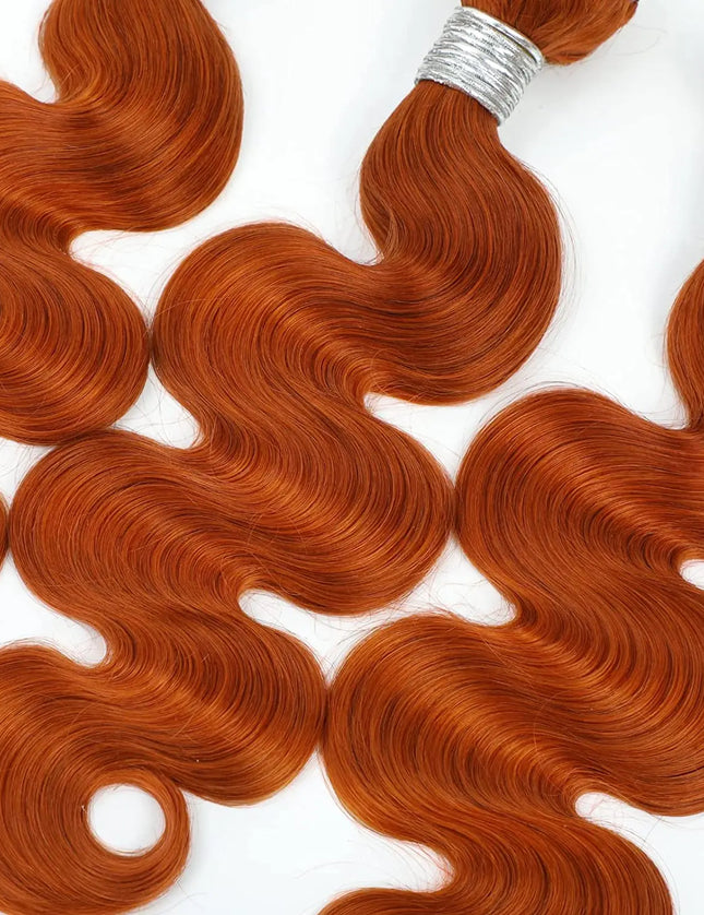 Ginger color body wave Virgin human Hair Bundle  1pc