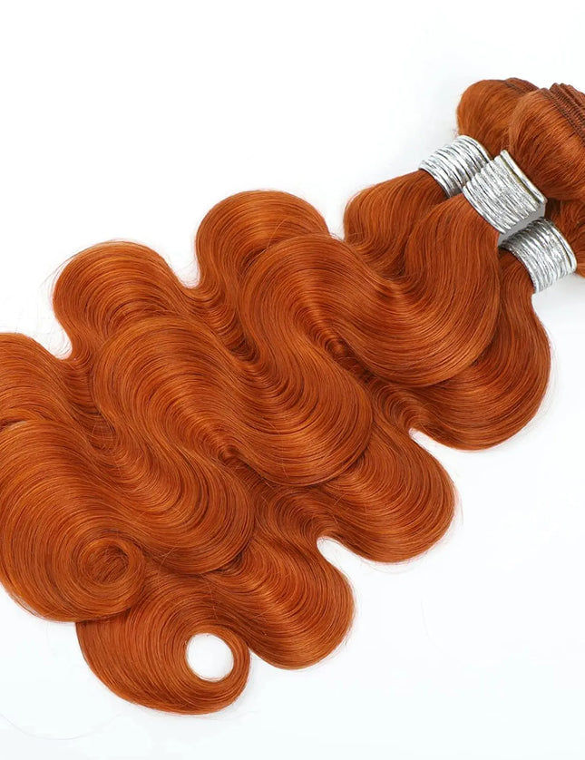 Ginger color body wave Virgin human Hair Bundle  1pc
