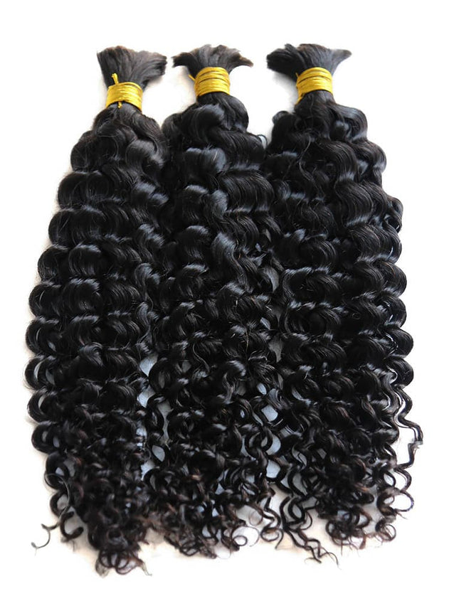 Spanish curl natural black color 12A human hair bulk