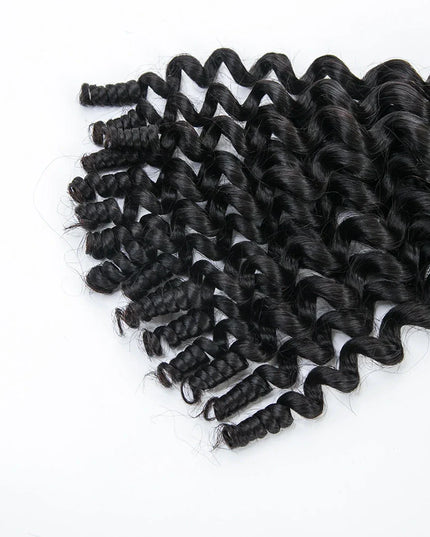Spiral curly natural black color 15A human hair bulk for braiding