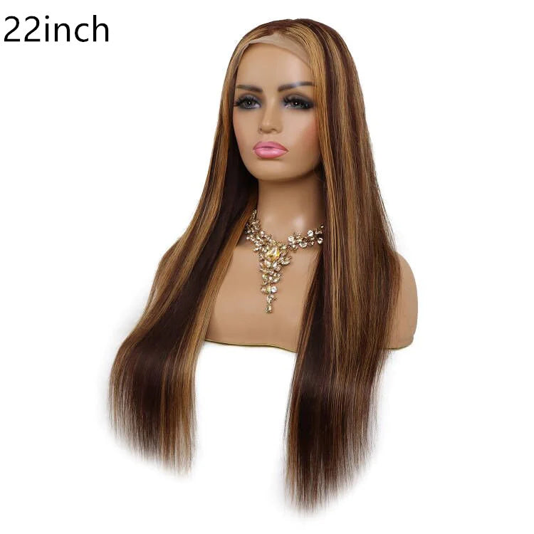 P1B/30 4x4，5x5 Lace closure Straight 100% Virgin Human Hair Transparent LACE Wig   180% density