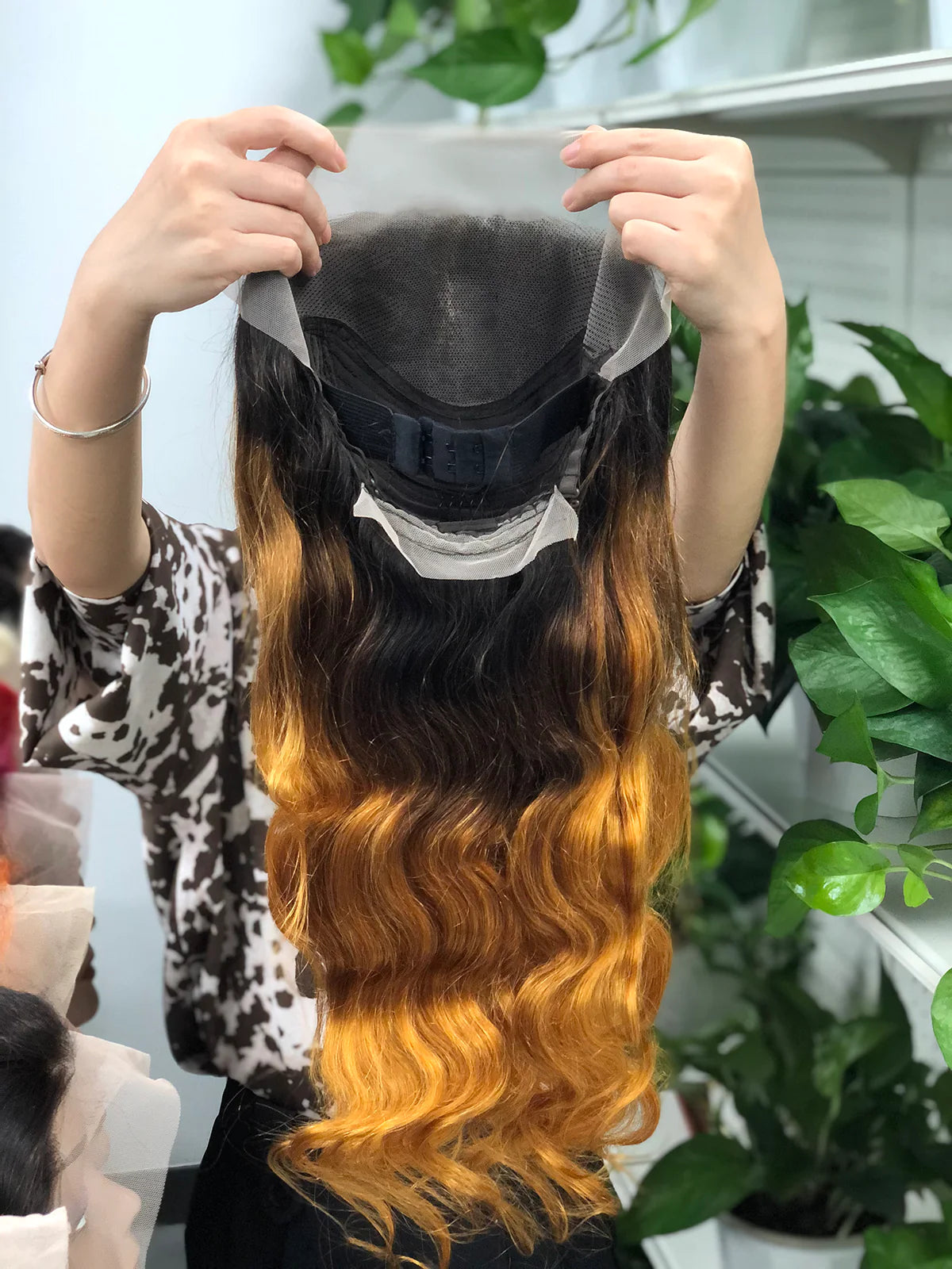 Color 1b/4/30， body wave Transparent Lace Frontal 180% density 13x4 Virgin Human Hair wig