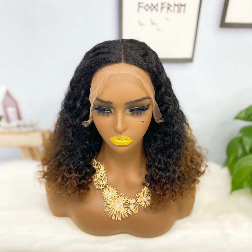 IC wave color #T1B/4, 13x4 Lace Frontal wig 100% Virgin Human Hair Transparent  LACE Wig 180% density