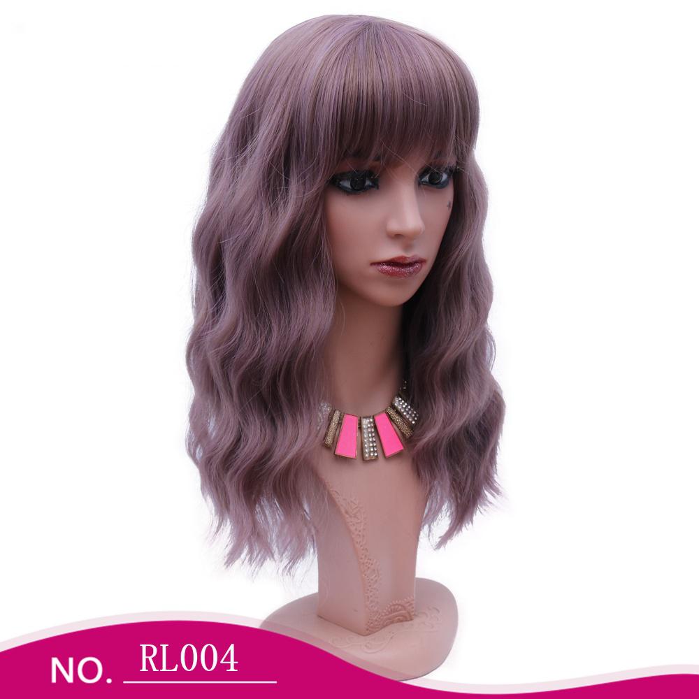 Fiber wig with a bang