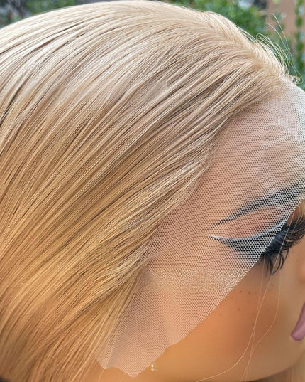 Synthetic lace frontal color wig straight---13*4---Golden Palm color---pay 1 get 2