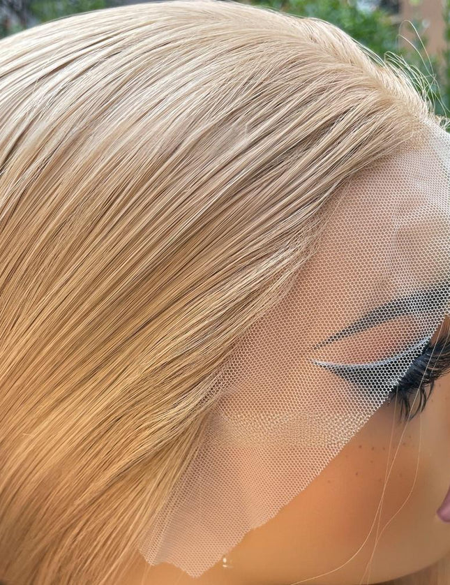 Synthetic lace frontal color wig straight---13*4---Golden Palm color---pay 1 get 2