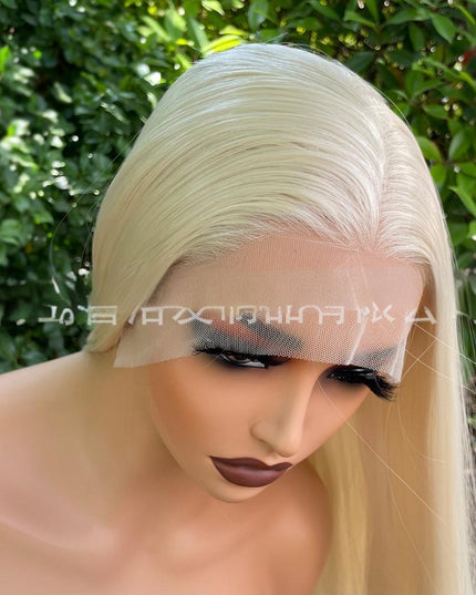 Synthetic lace frontal color wig---13*4---Champagne Milk blonde color--- pay 1 get 2