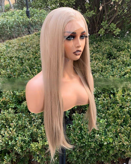 Synthetic lace frontal color wig straight---13*4--- beige color--pay 1 get 2