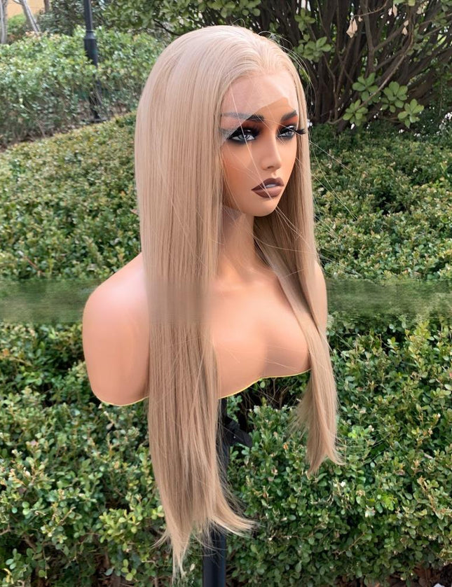 Synthetic lace frontal color wig straight---13*4--- beige color--pay 1 get 2