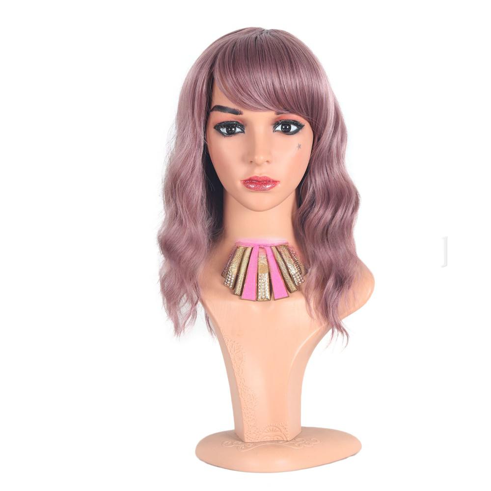 Cosplay fiber wig with a bang
