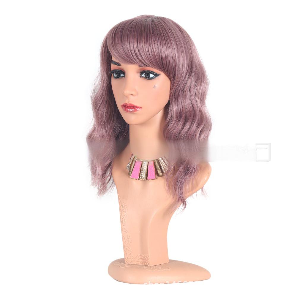 Cosplay fiber wig with a bang