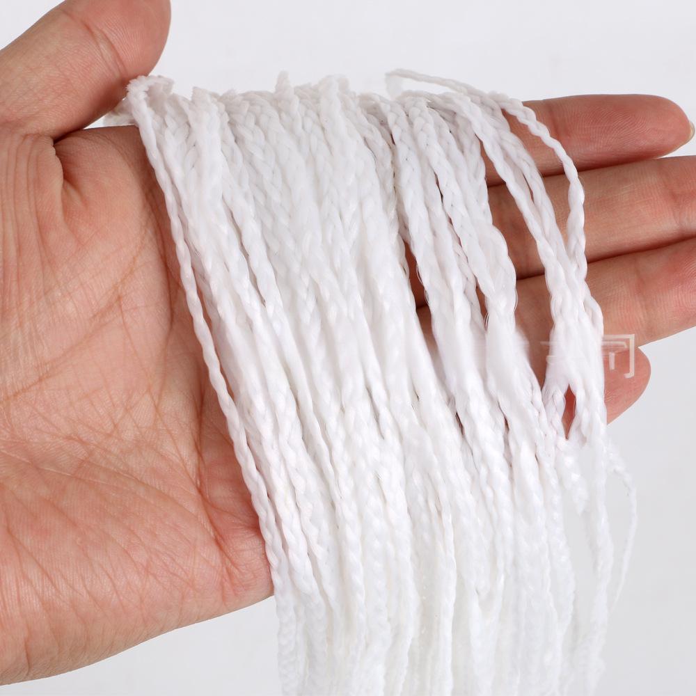 Fiber Thin three strand braid, straight Crochet Box Braids-- white