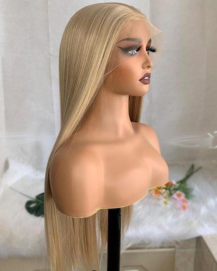 Synthetic lace frontal color wig---13*6---highlight blonde color