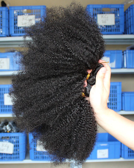 Afro kinky Virgin human Hair bundles natural color 1pc