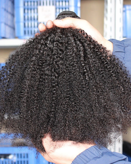 Afro kinky Virgin human Hair bundles natural color 1pc