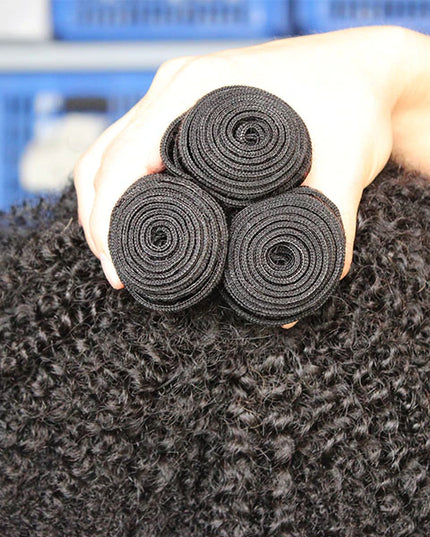 Afro kinky Virgin human Hair bundles natural color 1pc