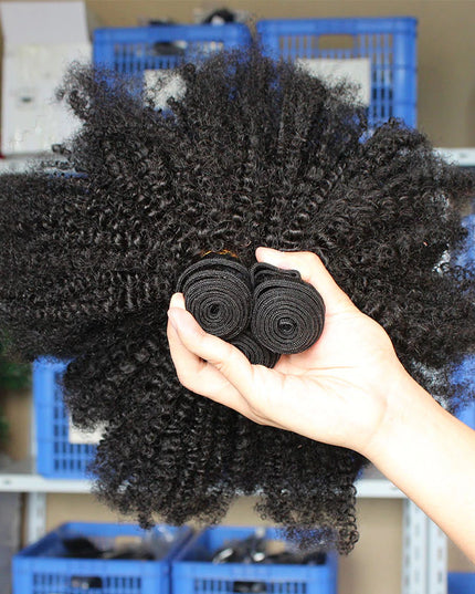 Afro kinky Virgin human Hair bundles natural color 1pc