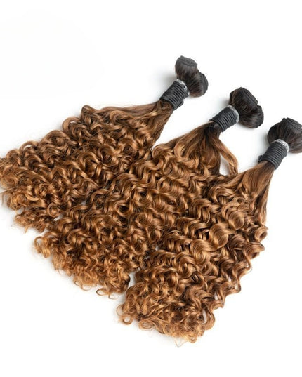 Funmi Amazing Curl Premium Ombre #1B/30 Donor Virgin Hair Top Quality Hair Bundle Double drown 1PC