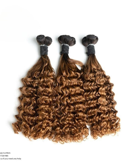 Funmi Amazing Curl Premium Ombre #1B/30 Donor Virgin Hair Top Quality Hair Bundle Double drown 1PC