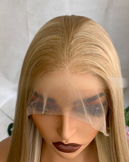 Synthetic lace frontal color wig---13*6---highlight blonde color