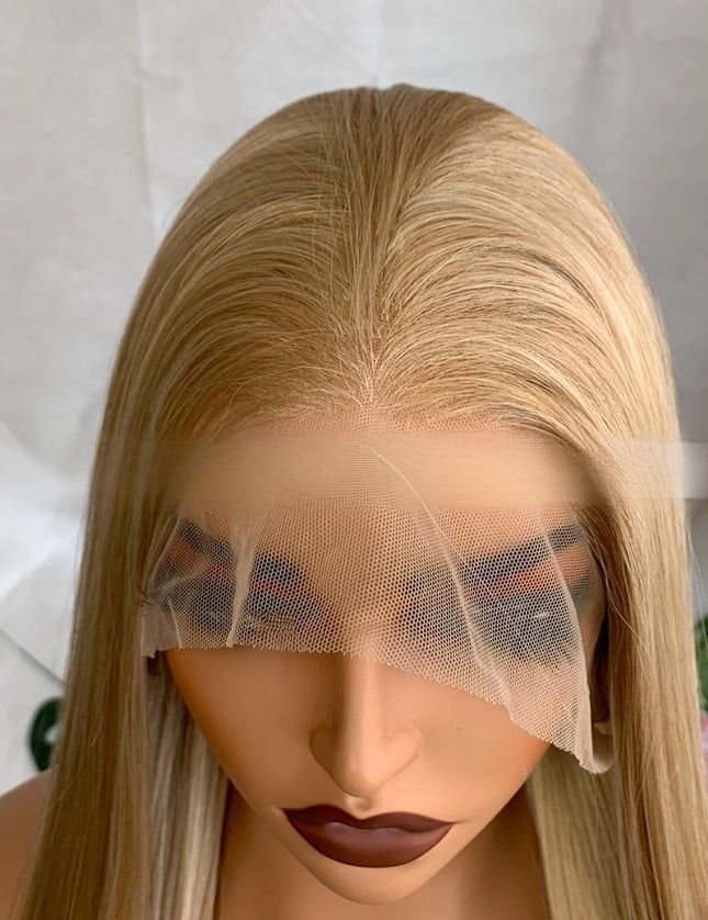 Synthetic lace frontal color wig---13*6---highlight blonde color
