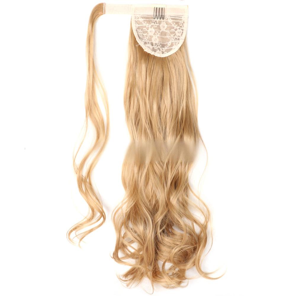 Invisible Ponytail Synthetic Fiber Big Wave Ponytail-blonde color
