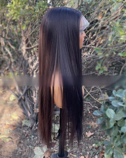 Synthetic straight full lace wig----natural black color