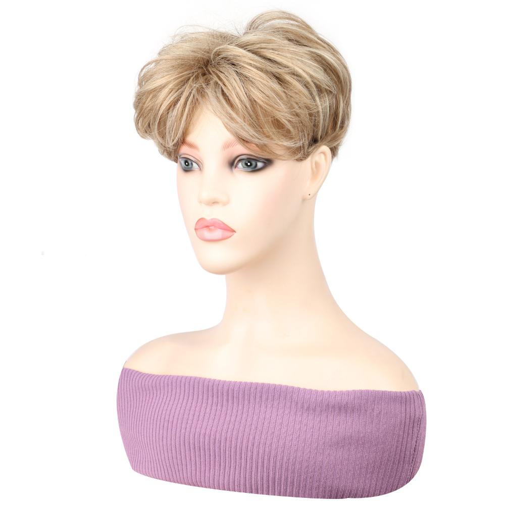 Fiber Short fluffy hair bag blonde color