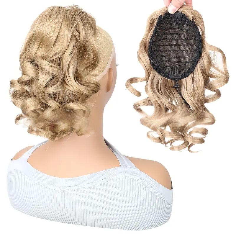Synthetic Roman Roll Fluffy Ponytail-6