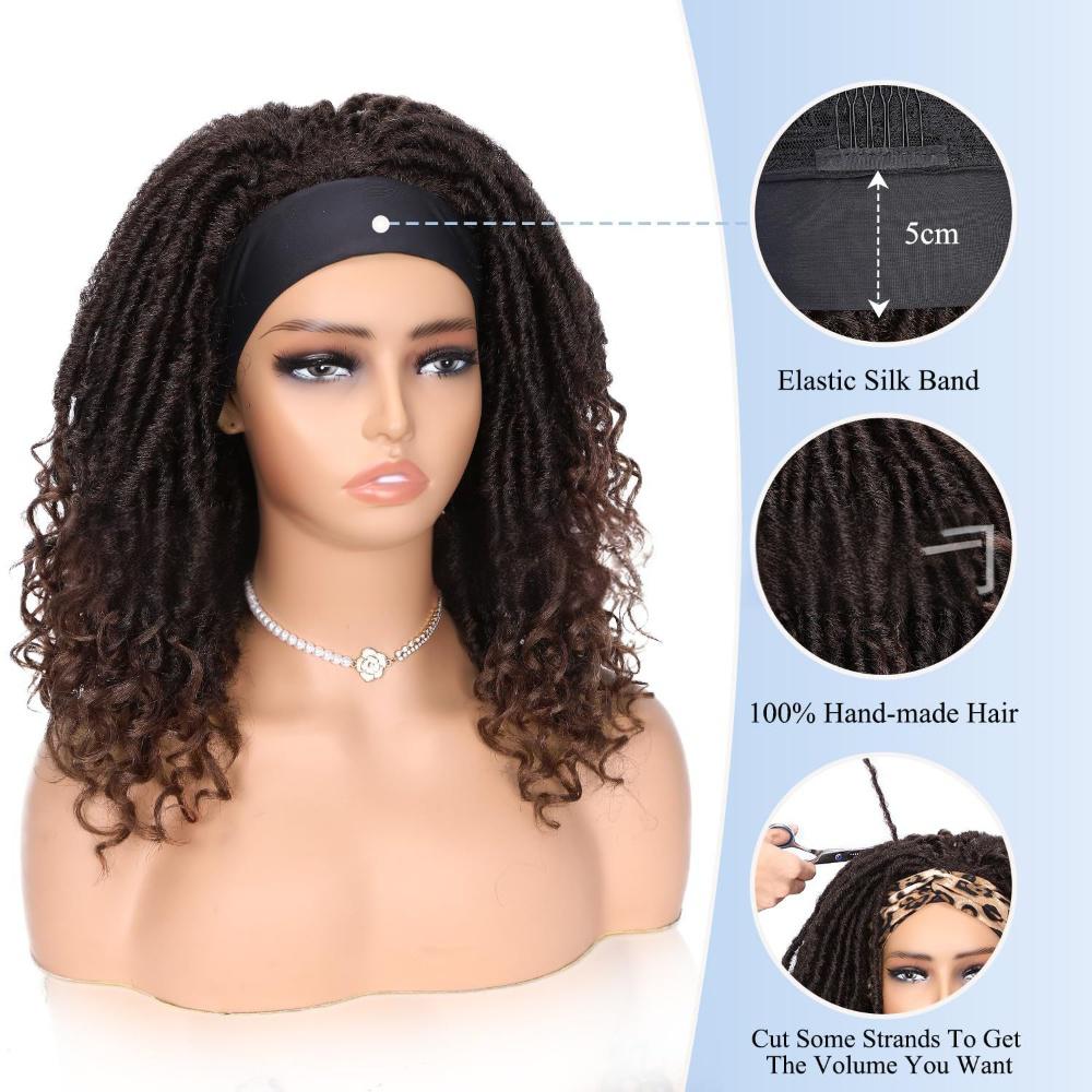 Fiber hair wig small roll Dread locks-T30
