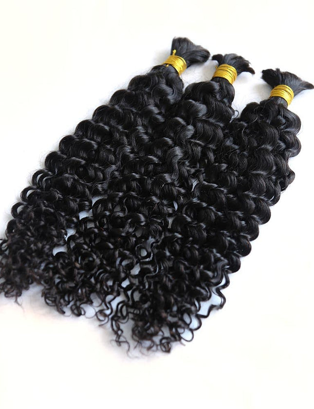 Spanish curl natural black color 12A human hair bulk
