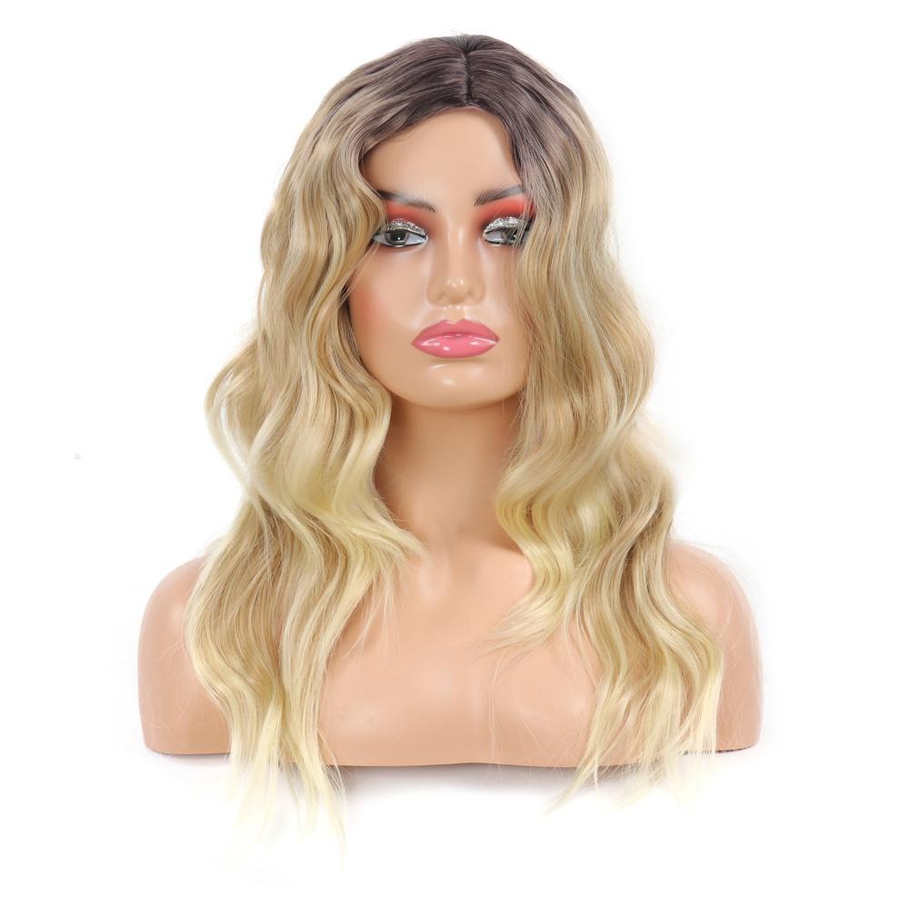 ombre color fiber big wave wig