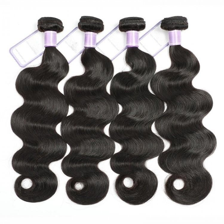 Body wave human hair Bundles Hair Weave 1pc natural black color