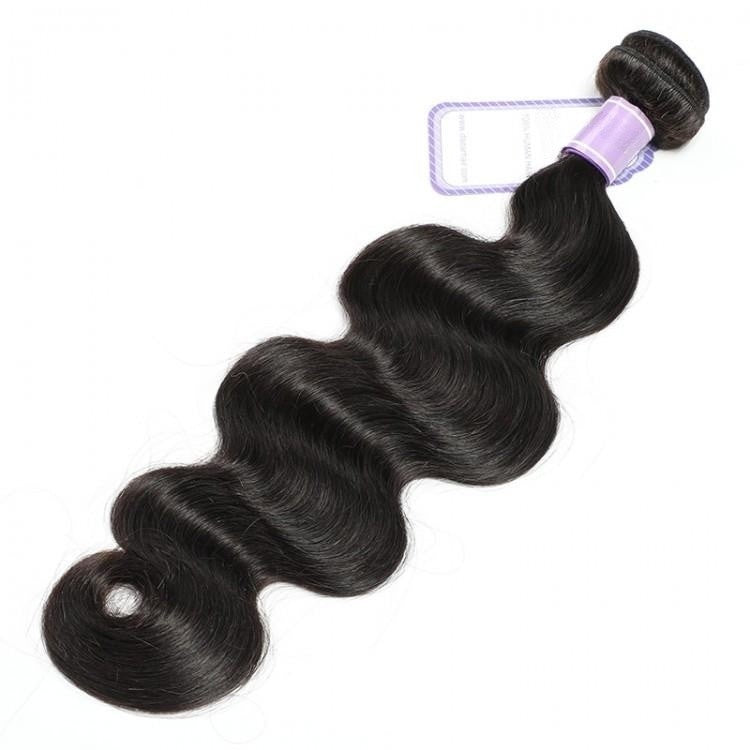 Body wave human hair Bundles Hair Weave 1pc natural black color