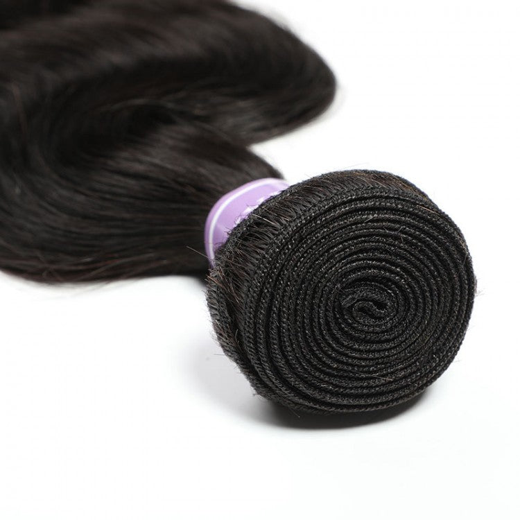 Body wave human hair Bundles Hair Weave 1pc natural black color