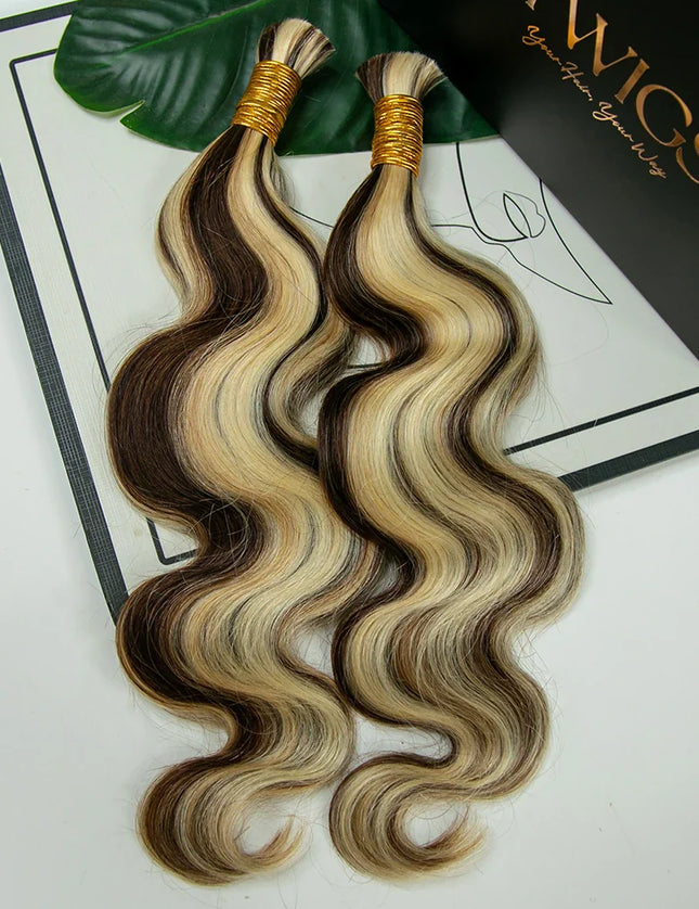 body wave P4/613 color 15A human hair bulk for braiding
