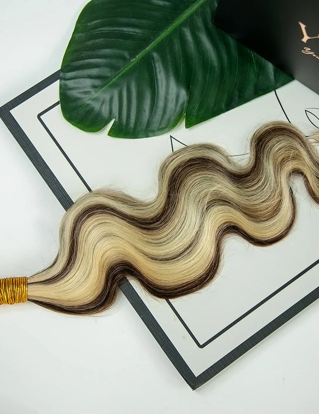 body wave P4/613 color 15A human hair bulk for braiding