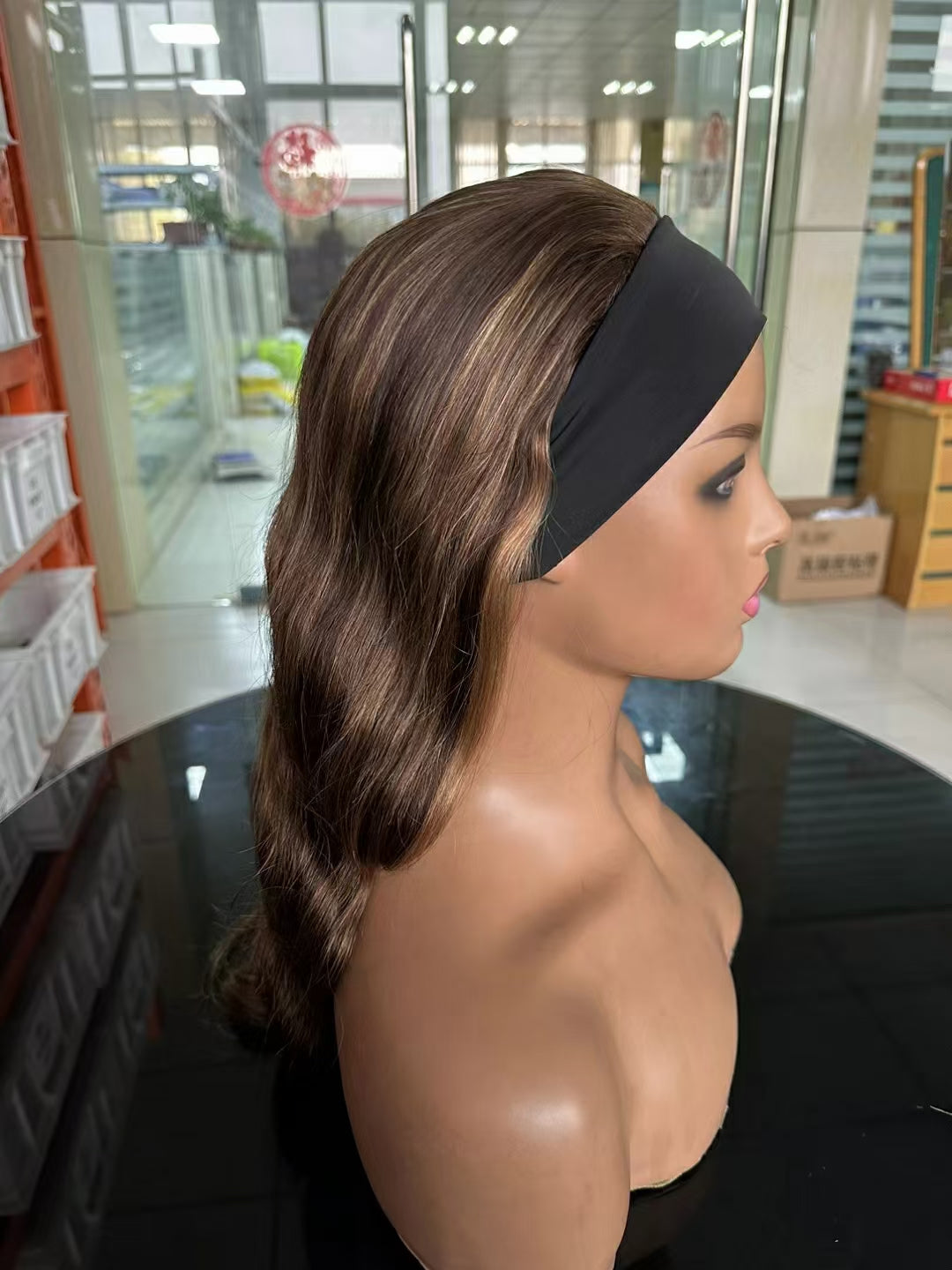 #M4/27 headband wig body wave 100% Virgin Human Hair