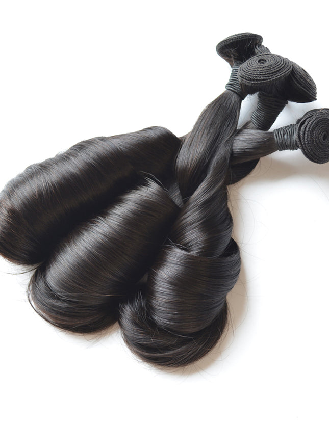 Funmi bouncy curl Premium Donor Virgin Hair Bundle Double drown 1 PC
