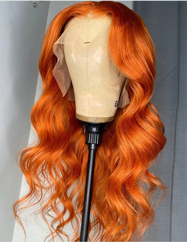 Body-wave ginger Lace Frontal 13x4 Virgin Human Hair Wig 15A