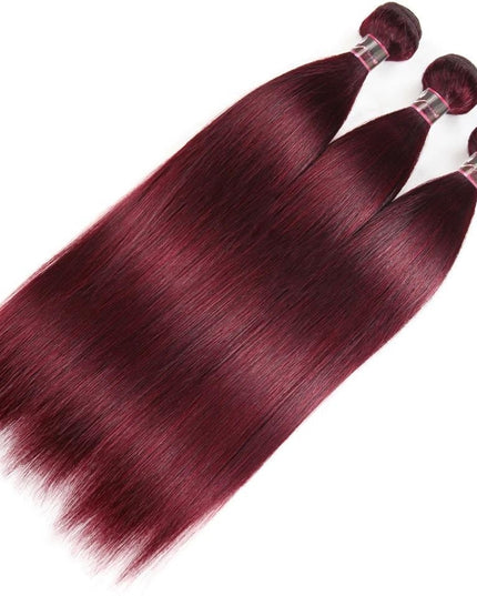 Straight burgundy 12A Virgin Hair bundles  1PC
