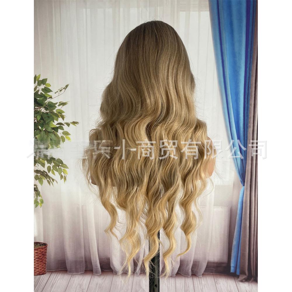 Synthetic fiber wigs long hair lace size big wave female hair wigs