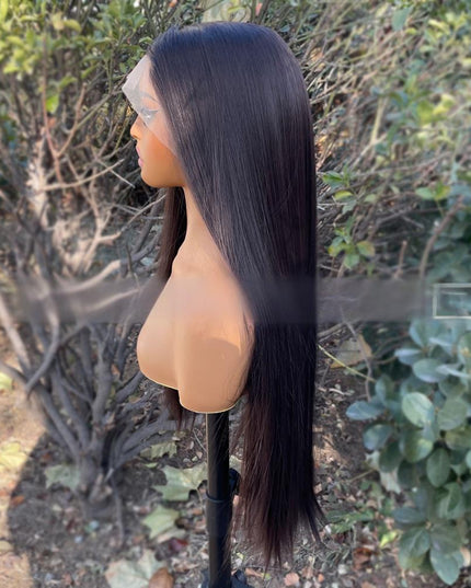 Synthetic straight full lace wig----natural black color