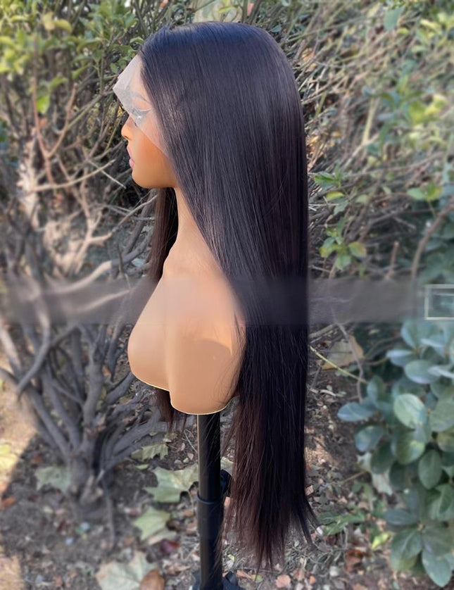 Synthetic straight full lace wig----natural black color