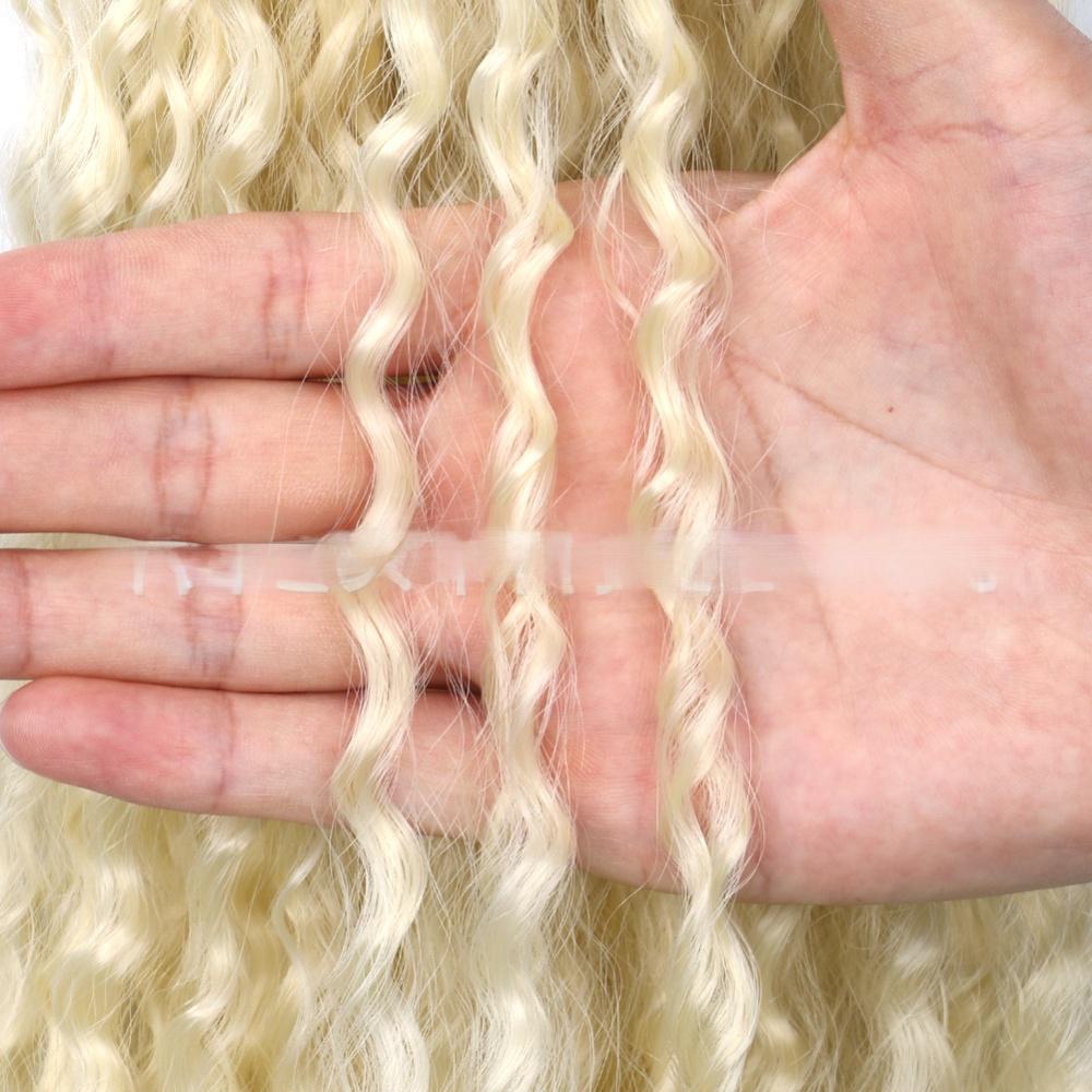 Synthetic Hair Extensions Brazilian Braid Rubber Band Wrap Ponytail-blonde